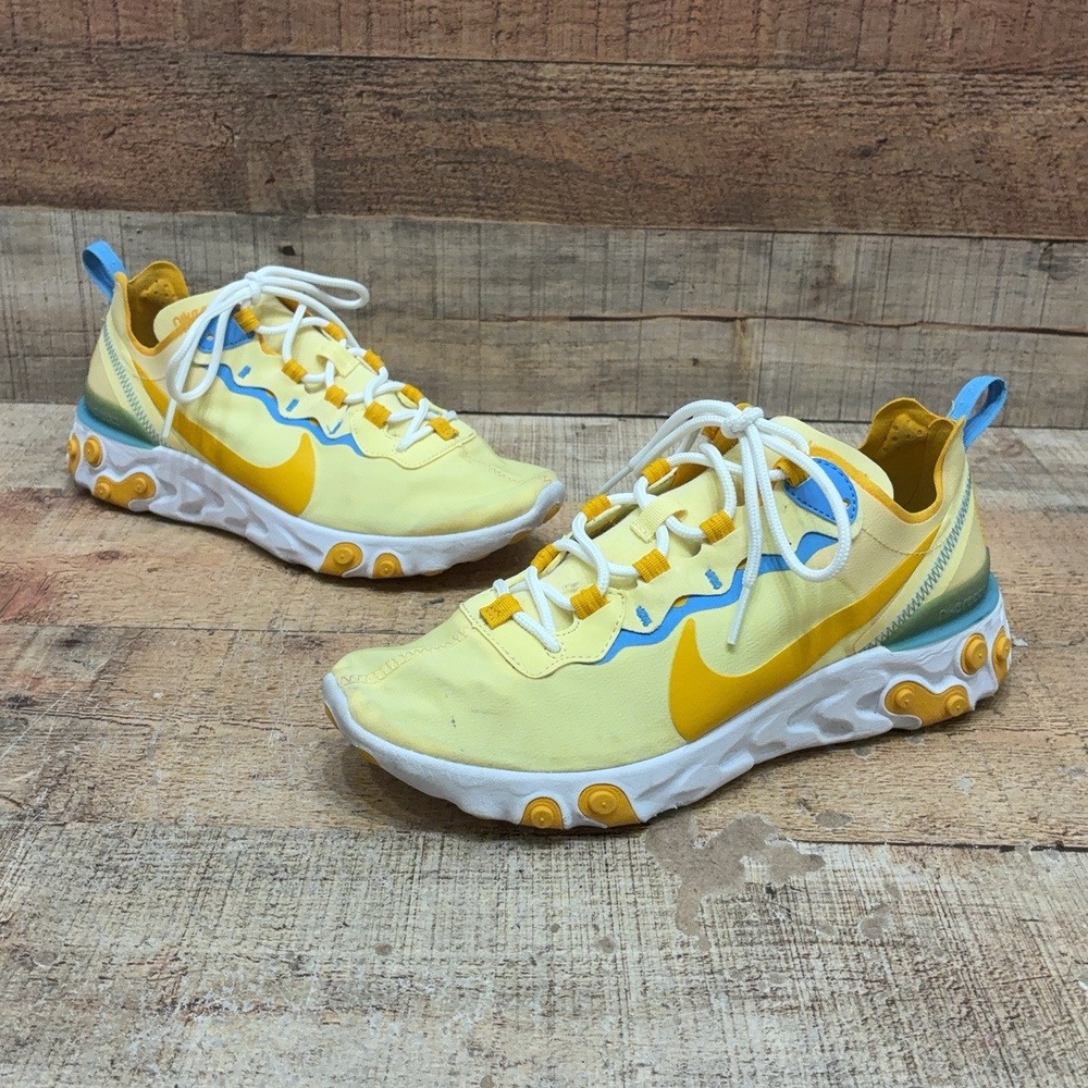 Nike React Element 55 Shoes Womens Size 8.5 40 Yellow Running Sneaker BQ2728-700